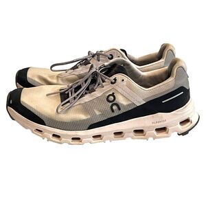 On Cloud Cloudtec Women White Sneaker Lace Up W9 Low Top Running Shoes Black